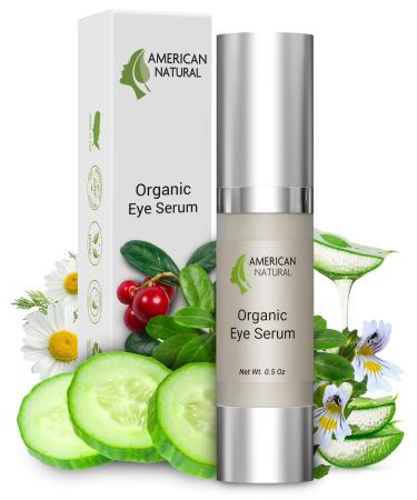 Blend Organic Eye Serum For Bags Under Eyes - Dark Eye Circle Remover with Eyebright Extract - Under Eye Serum For Dark Circles and Puffiness - Anti Aging Eye Cream For Women (0.5Oz)