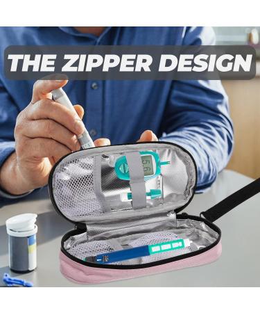 Healvian Insulin Cooler Travel Case - Portable Cooling Bag for Insulin Pen & Medication Supplies (Pink) - Buy Online on GoSupps.com
