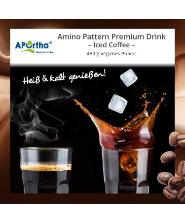 Aportha Multi Essential Amino Pattern Drink 480g Premium Iced Coffee with 8 Essential Amino Acids for Optimal Protein Supply | Buy Internationally - Buy Online on GoSupps.com