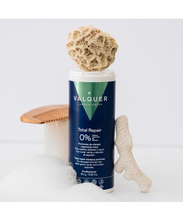 Valquer Total Repair Shampoo Particles for damaged hair. Concentrated formulation. Sulfate-free Silicone-free and Salt-free - 150 Gr - Buy Online on GoSupps.com