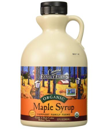 Coombs Family Farms Maple Syrup, Organic, Grade A, Dark Color, Robust Taste, 32 Fl Oz - 10 PACK .10 PACK - 32 Fl Oz