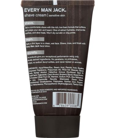 Buy Every Man Jack Unscented Cream Shave 1.5 Fl Oz - International Shipping Available - Buy Online on GoSupps.com