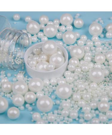 Edible Candy Cake Decoration White Pearl 4.23 Ounces Birthday Halloween Thanksgiving Christmas party Team Dinner Cake Cupcake Cookies for Dessert Sprinkles - Buy Online on GoSupps.com