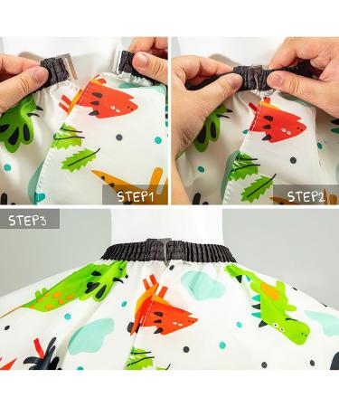 Gealaek Dinosaur Kids Haircut Cape & Neck Duster Brush Set - 55x40 Inches Salon Kit for Boys & Girls - Buy Online on GoSupps.com