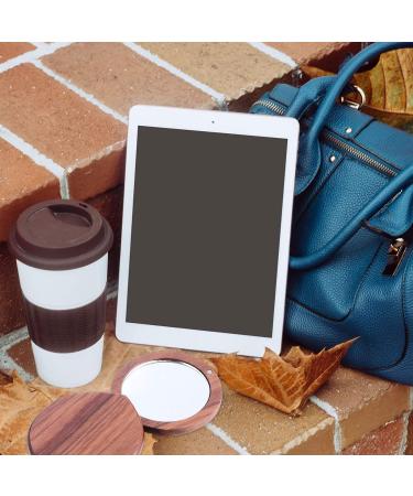 Beaupretty Portable Cosmetics Mirror | Compact Pocket Mirror with Wooden Frame | Personal Handheld Makeup Mirror for Travel - Buy Online on GoSupps.com