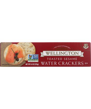 Wellington Toasted Sesame Water Crackers, 4.4-Ounces (Pack of 12)