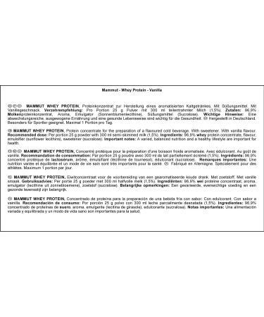 3kg Mammut Whey Protein - Vanilla Flavor + Free Shaker Bar & Powder Bank | International Shipping Available - Buy Online on GoSupps.com