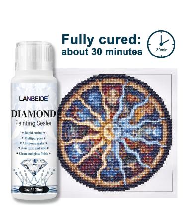 LANBEIDE 240ML Diamond Painting Sealer 2 Pack - Permanent Hold & Shine Effect for 5D Diamond Art & Puzzles - Buy Online on GoSupps.com