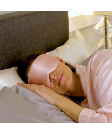 Shop Fishers Finery 25 Momme Organic Mulberry Silk 3D Sleep Mask | Contoured Eye Mask for Travel Cooling Comfort Zero Eye Pressure - Taupe - Buy Online on GoSupps.com