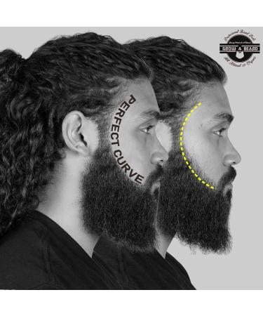 Beard Shaper Tool for Men - Stylish Beard Lineup Guide with Dual Action Comb and Barber Pencil Liner - Buy Online on GoSupps.com