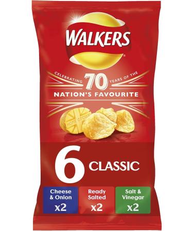Salted Walkers Chips 6 x 25 g - Buy Online on GoSupps.com