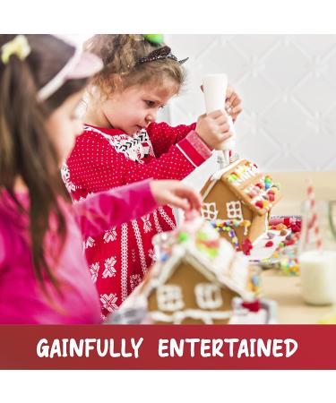 Holiday Fun Baking Set: Gingerbread Man & Tree Cookie Kit with Pre-Baked Cookies, Candies, Fondant, Icing, Decorating Bags, Tips, and Holiday Stickers - Buy Online on GoSupps.com