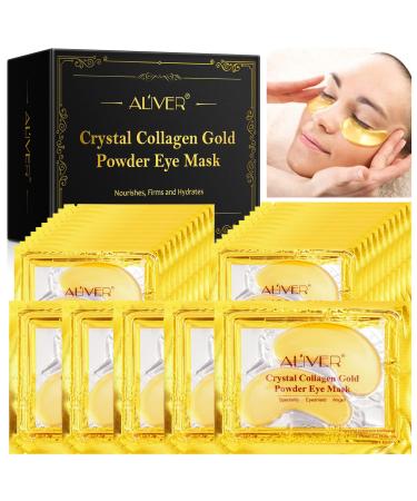 24K Gold Under Eye Mask 25 Pair Eye Care Gel Pads Under Eye Patches for Dark Circles Anti Wrinkle Treatment Puffy Eyes Dry & Fine Lines Helps eyes Hydrating & Soothing | Skin Care Gift Sets 220 ml (Pack of 1)