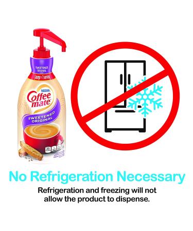 Nestle Coffee mate Sweetened Original Liquid Coffee Creamer Pump Bottle 50.7oz - Non-Dairy, No Refrigeration Needed - Buy Online on GoSupps.com