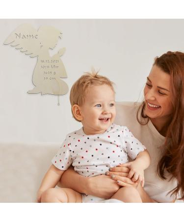 Personalized Guardian Angel Baby Gift | Wooden Baptism Figure for Boys & Girls | Custom Name Keepsake - Buy Online on GoSupps.com