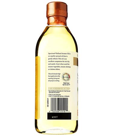 Spectrum Organic Sesame Oil - Refined 16 Oz | Premium Quality Oil - Buy Online on GoSupps.com