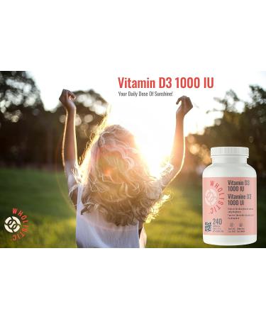 Wholistic Vitamin D3 1000IU 240 caps - Buy Online on GoSupps.com
