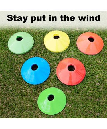 60PCS Soccer Training Cones with Carry Bag | Agility Marker Cones for Field Sports | Ideal for Football, Basketball, Skating | Indoor & Outdoor Use - Colorful - Buy Online on GoSupps.com