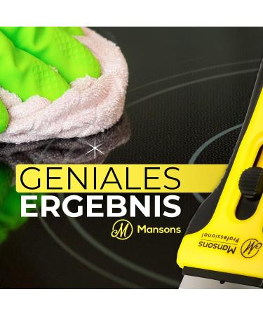 Manson's Professional Ceranium Field Scraper - Reliable Kitchen & Household Tool with Soft Touch Handle - 6-Part Replacement Blades Set - International Shipping Available - Buy Online on GoSupps.com