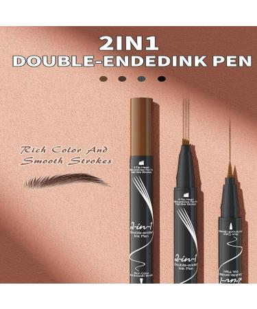 Trailott Eyebrow Pen Trailott Microblading Eyebrow Pencil Waterproof Trailott Eyebrow Pen 4 Fork Tip Trailott Microblading Eyebrow Pen Hellokiss Microblading Eyebrow Pen With 100 Cotton Swabs (#03) - Buy Online on GoSupps.com