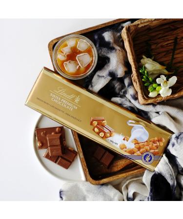 Lindt - SWISS PREMIUM CHOCOLATE Bar - Milk Chocolate with Hazelnuts 300g - Buy Online on GoSupps.com