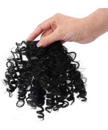 NICENEEDED Short Afro Kinky Curly Bangs Clip Jerry Curly Clip In Bangs Front Fringe Hair Pieces Bangs for Black Women and Girls Clip in On Hair Extensions - Buy Online on GoSupps.com