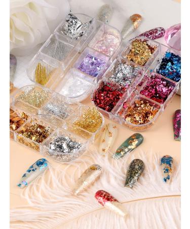 Ebanku 3pcs Nail Art Foils - Double-Sided Glitter Gold Stickers for DIY Nail Decorations - Buy Online on GoSupps.com