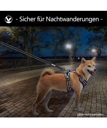 POPOT No Pull Dog Harness - Reflective Pet Vest for Daily Training & Walking | Control Handle | Violet Medium - Buy Online on GoSupps.com