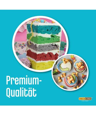 Decocino Neon Food Paste Set - 6 High-Dose Tasteless Food Colors for Cakes Tarts Muffins & Cupcakes - International Shipping Available - Buy Online on GoSupps.com