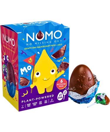 NOMO Little Monsters Egg & Lolly Easter Eggs Chocolate | Chocolate Easter Egg 2023 | Free From Dairy Gluten Eggs & Nuts | Chocolate Gifts | Thank You Gifts | 258g - Buy Online on GoSupps.com