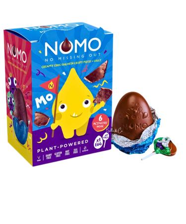 NOMO Little Monsters Egg & Lolly Easter Eggs Chocolate | Chocolate Easter Egg 2023 | Free From Dairy Gluten Eggs & Nuts | Chocolate Gifts | Thank You Gifts | 258g