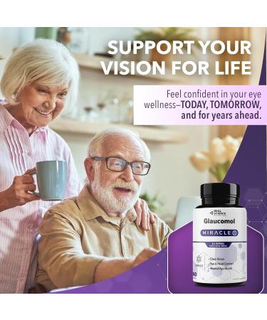 Real Science Glaucomol Miracle - Natural Eye Vitamins & Eye Supplements for Optic Nerve & Ocular Circulation Support with Vitamins C D & B12 for Vision Clarity & Eye Comfort Made in USA 60 Caps - Buy Online on GoSupps.com