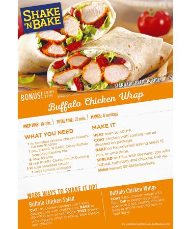 Shake N Bake Crispy Buffalo Coating Mix - 8 Boxes (2 Packets Each) for Perfectly Seasoned Dishes - Buy Online on GoSupps.com