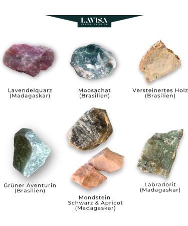 Lavisa Premium Healing Stones & Gemstones Set | Natural Mineral Stones for Water Treatment & Home Decoration | 100% Pure Crystal Mix (Forest Mixture) - Buy Online on GoSupps.com