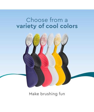 RADIUS Flex Soft Bristles Toothbrush - BPA Free, ADA Accepted - Improve Gum Health - Right Hand - Assorted Colors - Pack of 6 - Buy Online on GoSupps.com