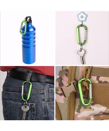 6PCS Black Aluminum Carabiner Clips with Keyring Hooks - Large D Ring Shape Carabiner Set - Buy Online on GoSupps.com