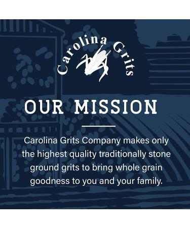 Carolina Grits Company Stone Ground White Grits - 2lbs | Non-GMO, Whole Grain, Gluten-Free - Buy Online on GoSupps.com