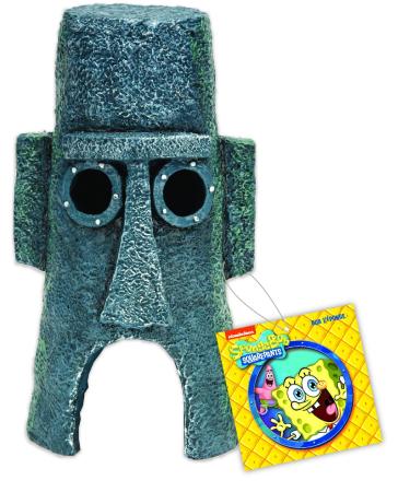 Penn Plax Spongebob Squidward Easter Island Home Aquarium Ornament 6.4 OZ