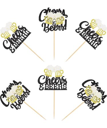 Ercadio 24 Pack Cheer Beers Cupcake Toppers Glitter Beer Mug Cupcake Picks Milk Bottle Beers Cupcake Picks for Baby Shower Birthday Beers Festival Themed Party Cake Decor Supplies B Chher Beer - Buy Online on GoSupps.com