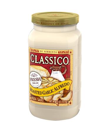 Classico Roasted Garlic Alfredo Pasta Sauce - 15 oz Jar - Buy Online on GoSupps.com