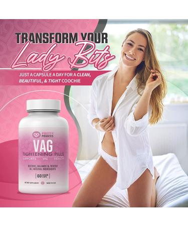 Pretty Privates Vagina Tightening Pills - Tighten, Cleanse, and Increase Lubrication - 60 Capsules - Buy Online on GoSupps.com
