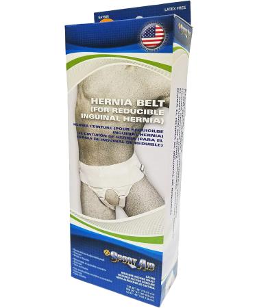 Hernia Truss Double for Men - White Size Small (30-35 Inches Waist) | Best International Shipping - Buy Online on GoSupps.com