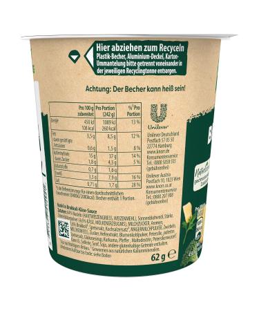 Knorr Pasta Snack Pot Broccoli & Cheese - Delicious Instant Noodles Ready in 5 Minutes | 8 x 62g | International Shipping Available - Buy Online on GoSupps.com