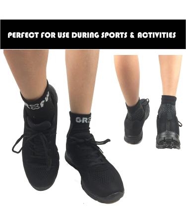 Plantar Fasciitis Compression Socks for Pain Relief | Black, Men/Women, S/M | Foot Arch & Heel Support Sleeves with 24/7 Compression - 1 Pair - Buy Online on GoSupps.com