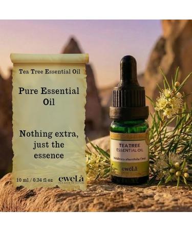 Ewela Tea Tree Essential Oil 100% Pure Steam Distilled 0.34 Fl Oz Aromatherapy Relaxation All Seasons Cruelty Free - Buy Online on GoSupps.com