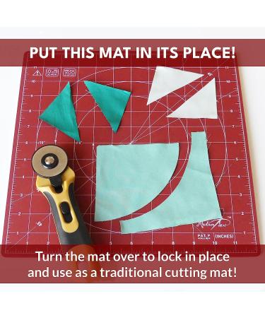 Madam Sew 12x12 Rotating Self Healing Cutting Mat for Quilting, Sewing & Crafts | 360 Rotation, Lockable Non-Slip Base, Accurate Grid & Bias Lines - Buy Online on GoSupps.com
