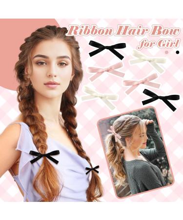 Cute Hair Clips Ribbon Bow Clips Bow Hair Clips Hair Bows for Girls Bow Clips Black Bow Clips Black Ribbon Bows for Hair Bow Clip Hair Pins Hair Bows for Women Girls Hair Accessories - Buy Online on GoSupps.com