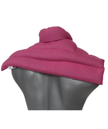 Grape seed pillow shoulder & neck pillow with collar. Neck heat pillow grain pillow - heat and cold (pink grape seeds)