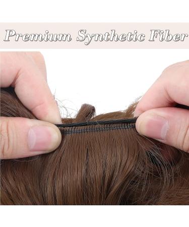 Thick Messy Curly Hair Bun Extension Scrunchie - Synthetic Updo Hairpiece for Women/Girls, Light Brown/Light Brown - 45g - Buy Online on GoSupps.com