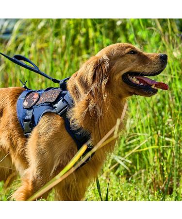 Oneigris Dog Harness - Fire Watcher Tactical Safety Vest for Service Dogs | No-Pull with 1 Handle & 2 D-Rings - 1000D Nylon Size S Blue | International Shipping Available - Buy Online on GoSupps.com
